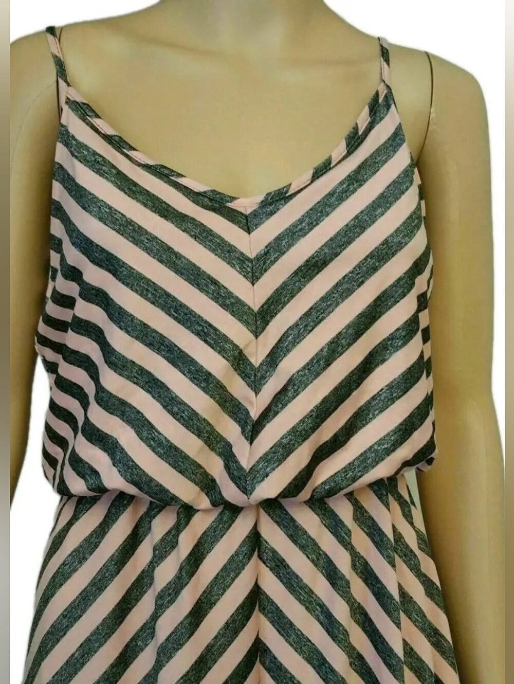 Striped Blue and White  Spaghetti Strap Dress